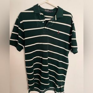 Polo by Ralph Lauren green white striped shirt men’s size M